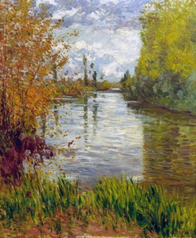 The Small Arm of the Seine in Autumn by Gustave Caillebotte